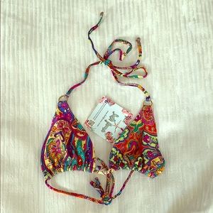Size XS Luli Fama triangle bikini top